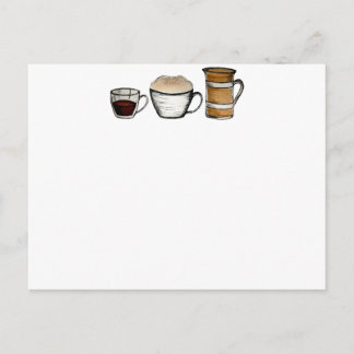 Frukost, lunch och middag vykort