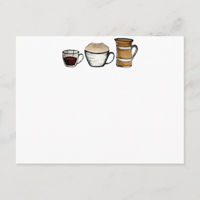 Frukost, lunch och middag vykort (Framsida)