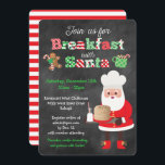 Frukost med Santa Chalkboard Stil Inbjudningar<br><div class="desc">Den här roligten och den här festen med inbjudan till Santa Chalkboard Stil är perfekt till en frukost med jultemat! Den här designen har en bakgrund i stil, en ljus julklapp i brev och en fin julklapp i färg mönster och en fin Jultomten som håller en stapel av pannkakor och...</div>