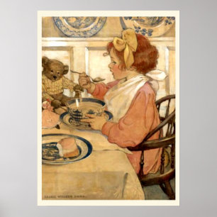 Frukost med teddybjörn poster