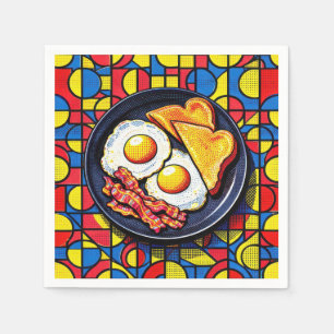 Frukost Pop Art Pappersservett
