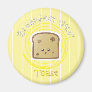 Frukost Time - rostat bröd Magnet