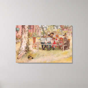 Frukost under Big Birch av Carl Larsson Canvastryck