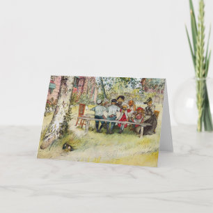 Frukost under den stora björken av Carl Larsson Kort