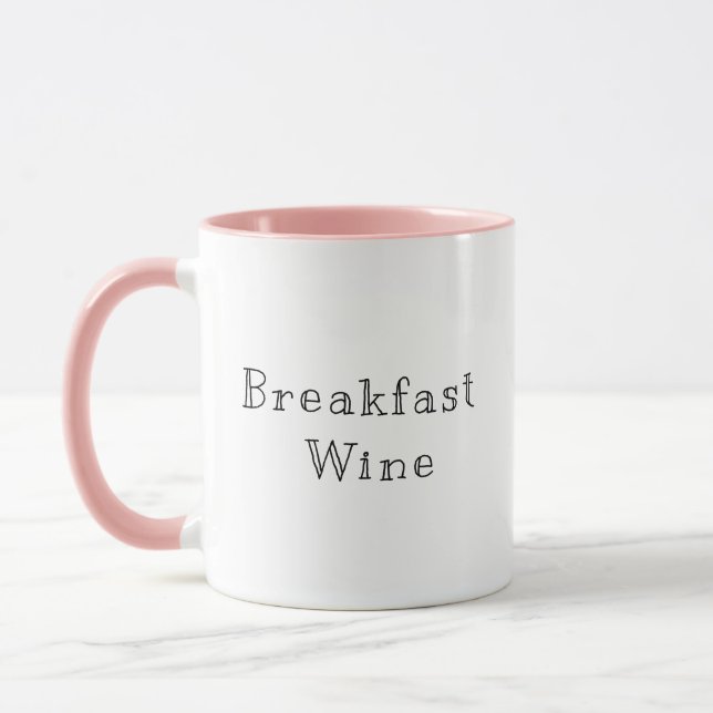 Frukost Vin Roligt Sött Trendigt Citat Kaffe Mugg (Vänster)