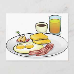 Frukost Vykort