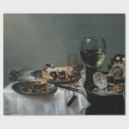 Frukostbord med björnbärpajen vid Heda Presentpapper