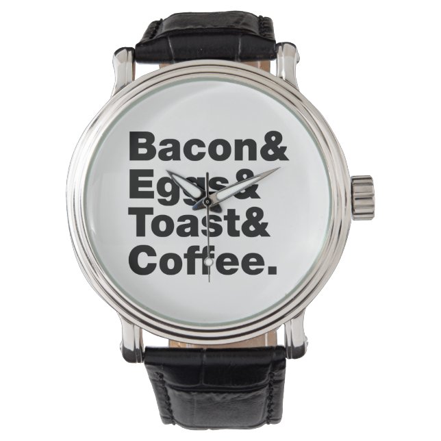 Frukosten (Bacon & Eggs & Toast & Coffee) Armbandsur (Framsida)