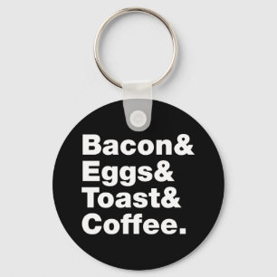 Frukosten (Bacon & Eggs & Toast & Coffee) Keychai Nyckelring