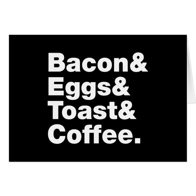 Frukosten (Bacon & Eggs & Toast & Coffee) Kort (Framsidan Horizontal)