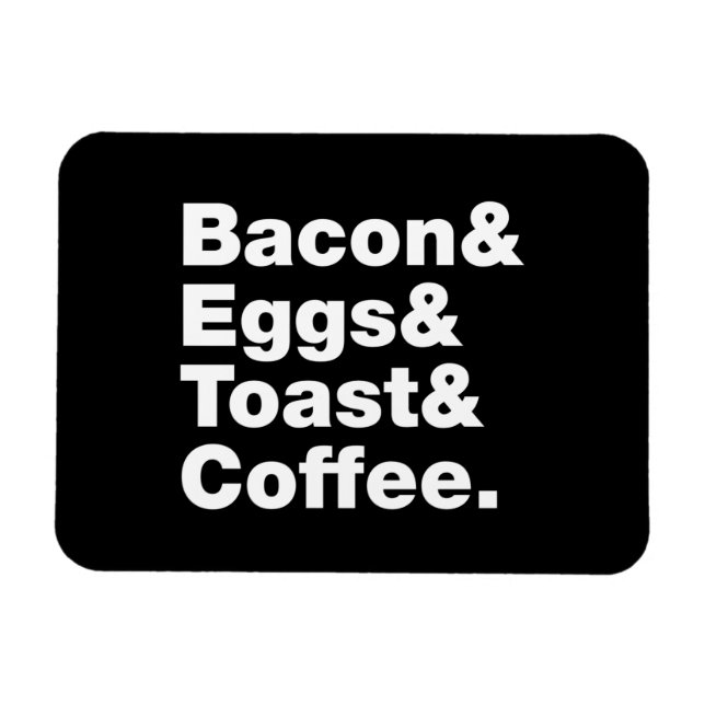 Frukosten (Bacon & Eggs & Toast & Coffee) Magnet (Horisontell)