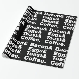 Frukosten (Bacon & Eggs & Toast & Coffee) Wrappin Presentpapper