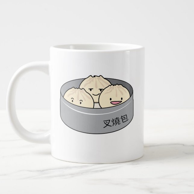 Frukosten för den dunkla summan för grisbullen jumbo mugg (Vänster)