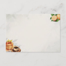 Frukosten i Bed Basic Blank Rececification Card Tilläggskort