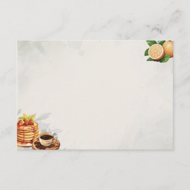 Frukosten i Bed Basic Blank Rececification Card Tilläggskort (Framsida)