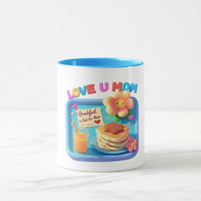 Frukosten i Bed Kärlek You Mamma Mors dag Mugg (Center)