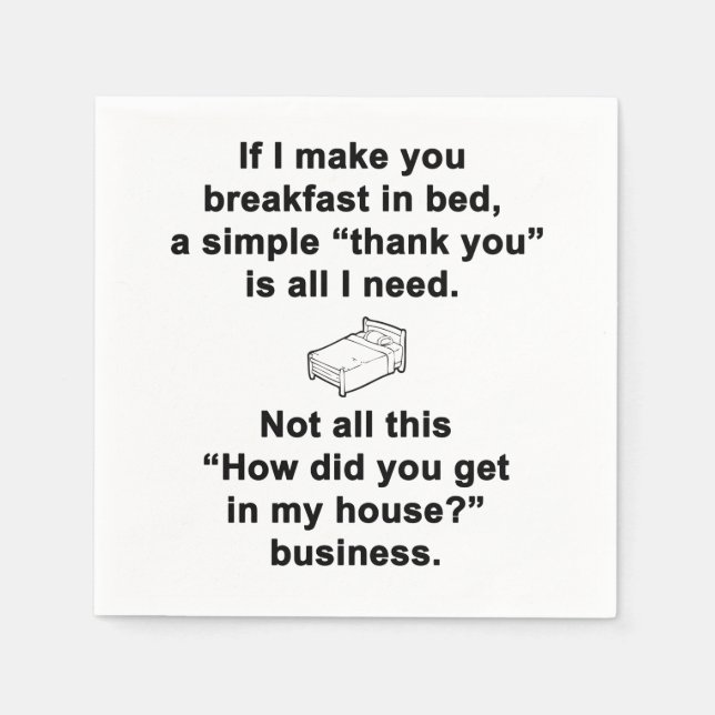 Frukosten i Bed Pappersservett (Framsidan)