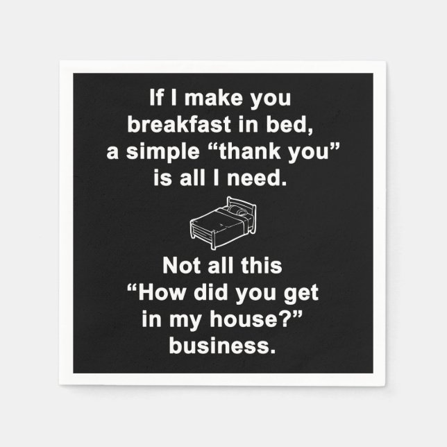 Frukosten i Bed Pappersservett (Framsidan)