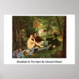 Frukosten i öppningen av Edouard Manet Poster