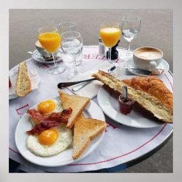 Frukosten i Paris Frankrike Poster
