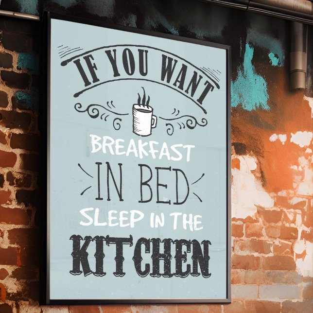 Frukosten i soporna poster (Add a humorous decorative touch to your kitchen walls.)