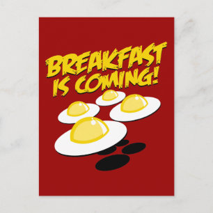 Frukosten kommer! vykort