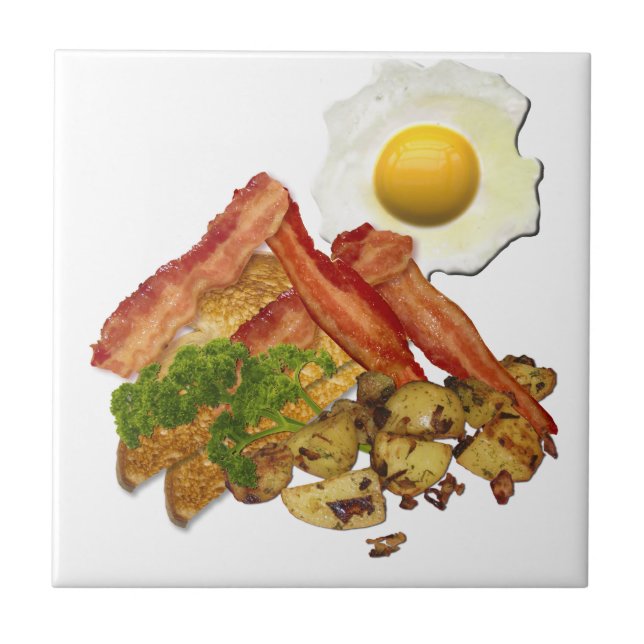 Frukosten landskap kakelplatta (Framsidan)