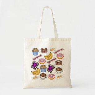 Frukosten Mat Food (Pancakes Bacon Eggs) Tote Tygkasse