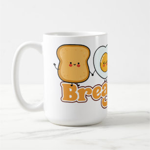 Frukosten med gips, ägg, bacon och kaffe kaffemugg
