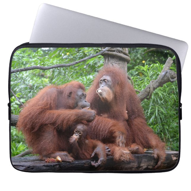 Frukosten med Orangutans Singapore Zoo Laptop Fodral (Framsidan)