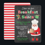 Frukosten med Santa Chalkboard Stil Inbjudningar<br><div class="desc">Den här roligten och den festliga frukost med inbjudan till jultomte i Stil är perfekt för en frukost med tematarrangemang i Santa Tema! Den här designen har en bakgrund i stil,  en skarp jul färg mönster brev och ett vackert Jultomten med en stapel av pannkakor och mjölk.</div>