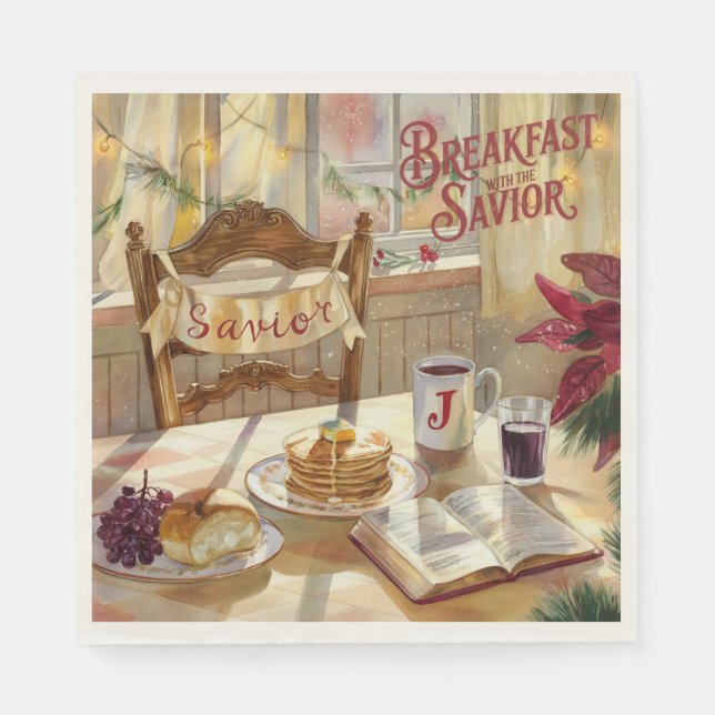 Frukosten med Savior - Christian Napkins Pappersservett (Framsidan)