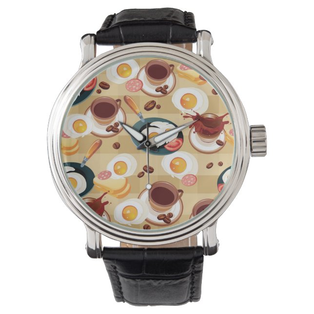 Frukosten Mönster 3 Armbandsur (Framsida)