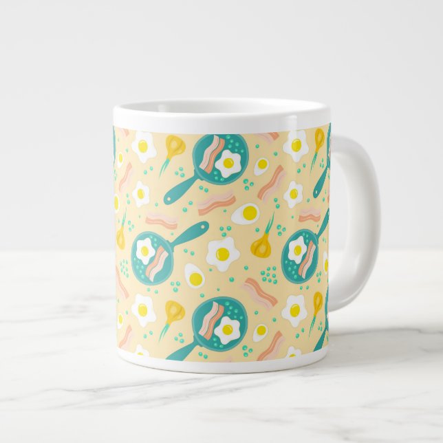 Frukosten Mönster Jumbo Mugg (Framsida höger)