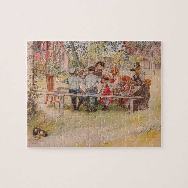 Frukosten under Big Birch av Carl Larsson Pussel (Horisontell)
