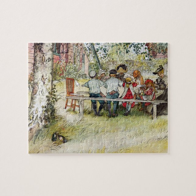 Frukosten under Big Birch av Carl Larsson Pussel (Horisontell)