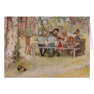 Frukosten under Birch Träd Hälsningskort