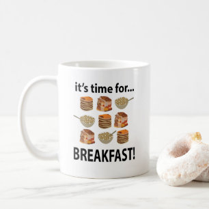 Frukostera tid för frukost kaffemugg