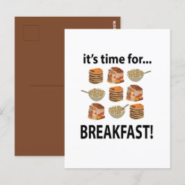 Frukostera tid för frukost vykort