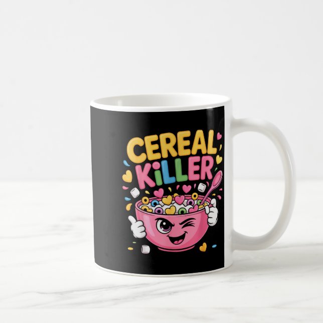 Frukostfling Mord Cartoon Skål Rolig Frukost  Kaffemugg (Höger)
