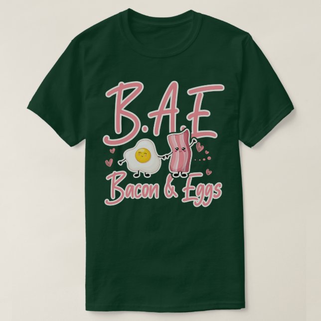 frukostgåva från BAE Bacon and Eggs roligt T Shirt (Design framsida)