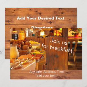 Frukostkort för inbjudan