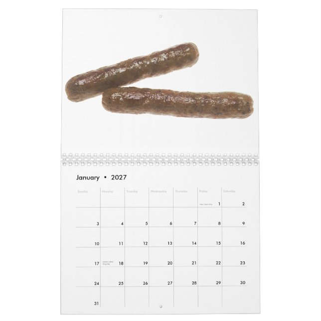 Frukostmatkalender Kalender (Jan 2027)