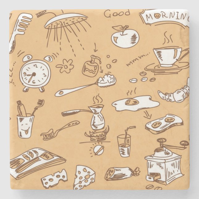 Frukostmönster 2 stenunderlägg (Framsidan)