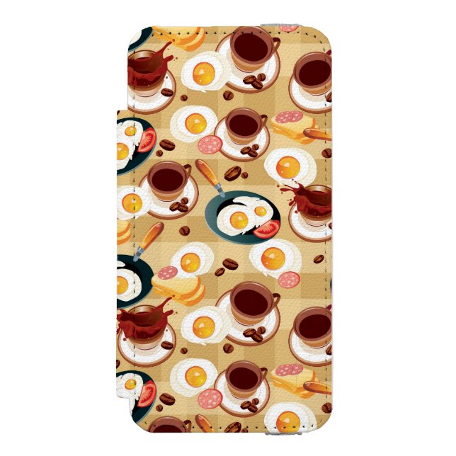 Frukostmönster 3 incipio iPhone wallet skal (Folio Framsidan)
