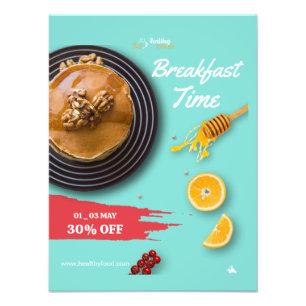 Frukostrea, Kaffebutik Frukostmeny Fototryck