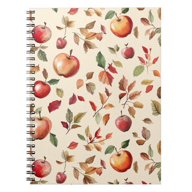 Frukt Äpplen & blad  Anteckningsbok (Framsidan)