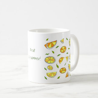Frukt är sommar Minimalistisk Söt Kaffe Mugg