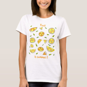 Frukt är sommar Minimalistisk Söt T Shirt