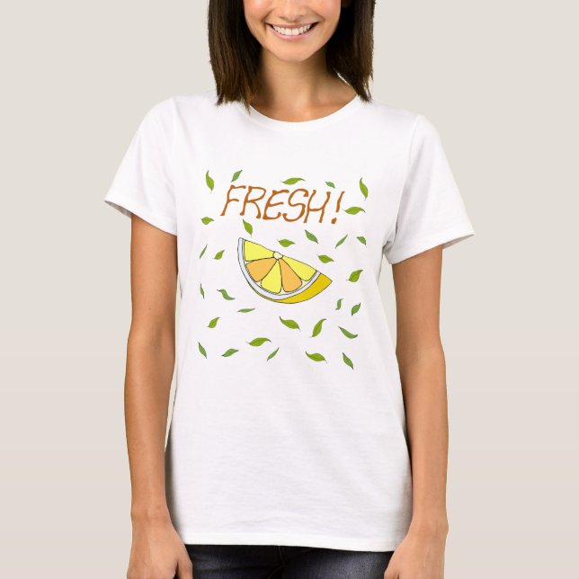 Frukt är sommar Minimalistisk Söt T-Shirt (Framsida)